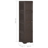 NNEVL Plastic Cabinet 40x43x164 cm Wood Design Brown