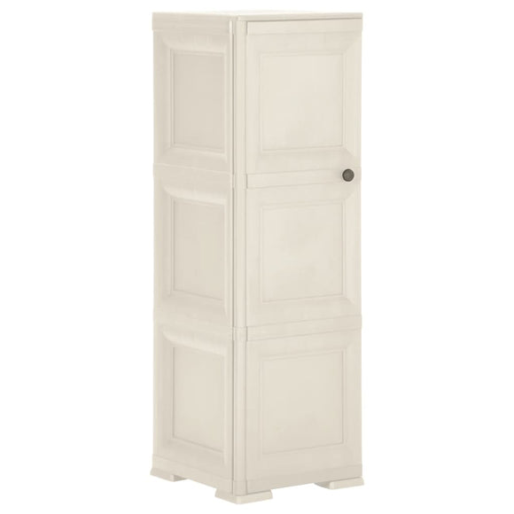 NNEVL Plastic Cabinet 40x43x125 cm Wood Design Cream