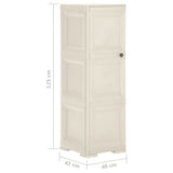 NNEVL Plastic Cabinet 40x43x125 cm Wood Design Cream