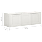 NNEVL Cushion Box White 125x40x42 cm 130 L