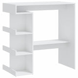 NNEVL Bar Table with Storage Rack White 100x50x101.5 cm Chipboard