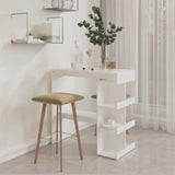 NNEVL Bar Table with Storage Rack White 100x50x101.5 cm Chipboard