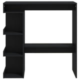 NNEVL Bar Table with Storage Rack Black 100x50x101.5 cm Chipboard