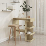 NNEVL Bar Table with Storage Rack Sonoma Oak 100x50x101.5 cm Chipboard