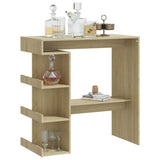 NNEVL Bar Table with Storage Rack Sonoma Oak 100x50x101.5 cm Chipboard