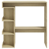 NNEVL Bar Table with Storage Rack Sonoma Oak 100x50x101.5 cm Chipboard