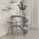 NNEVL Bar Table with Storage Rack Concrete Grey 100x50x101.5cm Chipboard