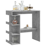 NNEVL Bar Table with Storage Rack Concrete Grey 100x50x101.5cm Chipboard