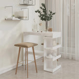 NNEVL Bar Table with Storage Rack High Gloss White 100x50x101.5 cm