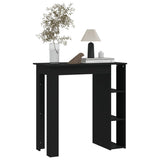 NNEVL Bar Table with Shelf Black 102x50x103.5 cm Chipboard