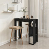 NNEVL Bar Table with Shelf Black 102x50x103.5 cm Chipboard