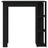 NNEVL Bar Table with Shelf Black 102x50x103.5 cm Chipboard