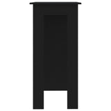 NNEVL Bar Table with Shelf Black 102x50x103.5 cm Chipboard