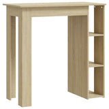 NNEVL Bar Table with Shelf Sonoma Oak 102x50x103.5 cm Chipboard
