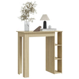 NNEVL Bar Table with Shelf Sonoma Oak 102x50x103.5 cm Chipboard
