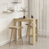 NNEVL Bar Table with Shelf Sonoma Oak 102x50x103.5 cm Chipboard
