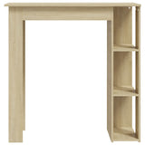 NNEVL Bar Table with Shelf Sonoma Oak 102x50x103.5 cm Chipboard
