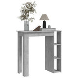 NNEVL Bar Table with Shelf Concrete Grey 102x50x103.5 cm Chipboard