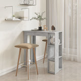 NNEVL Bar Table with Shelf Concrete Grey 102x50x103.5 cm Chipboard