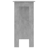 NNEVL Bar Table with Shelf Concrete Grey 102x50x103.5 cm Chipboard