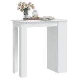 NNEVL Bar Table with Storage Rack White 102x50x103.5 cm Chipboard