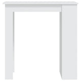 NNEVL Bar Table with Storage Rack White 102x50x103.5 cm Chipboard