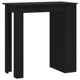 NNEVL Bar Table with Storage Rack Black 102x50x103.5 cm Chipboard