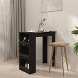 NNEVL Bar Table with Storage Rack Black 102x50x103.5 cm Chipboard