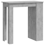 NNEVL Bar Table with Storage Rack Concrete Grey 102x50x103.5 cm