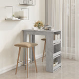 NNEVL Bar Table with Storage Rack Concrete Grey 102x50x103.5 cm