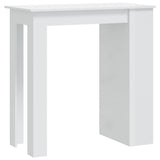 NNEVL Bar Table with Storage Rack High Gloss White 102x50x103.5 cm