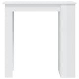 NNEVL Bar Table with Storage Rack High Gloss White 102x50x103.5 cm
