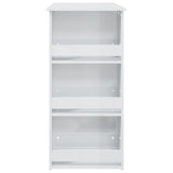 NNEVL Bar Table with Storage Rack High Gloss White 102x50x103.5 cm