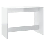 NNEVL 3 Piece Dining Set High Gloss White Chipboard