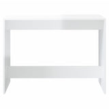 NNEVL 3 Piece Dining Set High Gloss White Chipboard