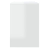 NNEVL 3 Piece Dining Set High Gloss White Chipboard