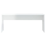 NNEVL 3 Piece Dining Set High Gloss White Chipboard