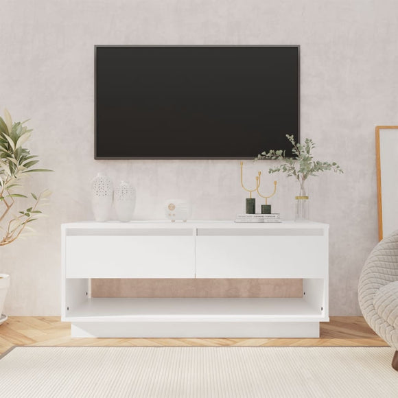 NNEVL TV Cabinet White 102x41x44 cm Chipboard