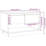NNEVL TV Cabinet White 70x41x44 cm Chipboard
