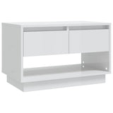 NNEVL TV Cabinet High Gloss White 70x41x44 cm Chipboard