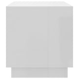 NNEVL TV Cabinet High Gloss White 70x41x44 cm Chipboard