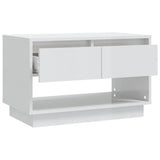 NNEVL TV Cabinet High Gloss White 70x41x44 cm Chipboard