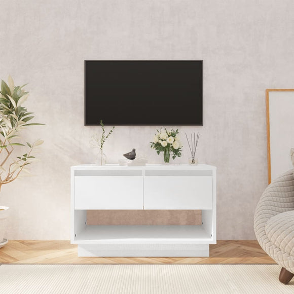 NNEVL TV Cabinet High Gloss White 70x41x44 cm Chipboard