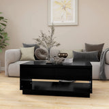 NNEVL Coffee Table Black 102.5x55x44 cm Chipboard