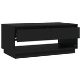 NNEVL Coffee Table Black 102.5x55x44 cm Chipboard