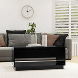 NNEVL Coffee Table Black 102.5x55x44 cm Chipboard