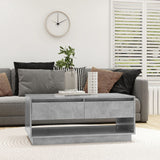 NNEVL Coffee Table Concrete Grey 102.5x55x44 cm Chipboard