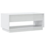 NNEVL Coffee Table High Gloss White 102.5x55x44 cm Chipboard