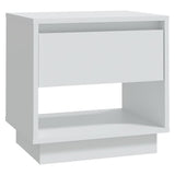 NNEVL Bedside Cabinet White 45x34x44 cm Chipboard