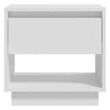 NNEVL Bedside Cabinet White 45x34x44 cm Chipboard
